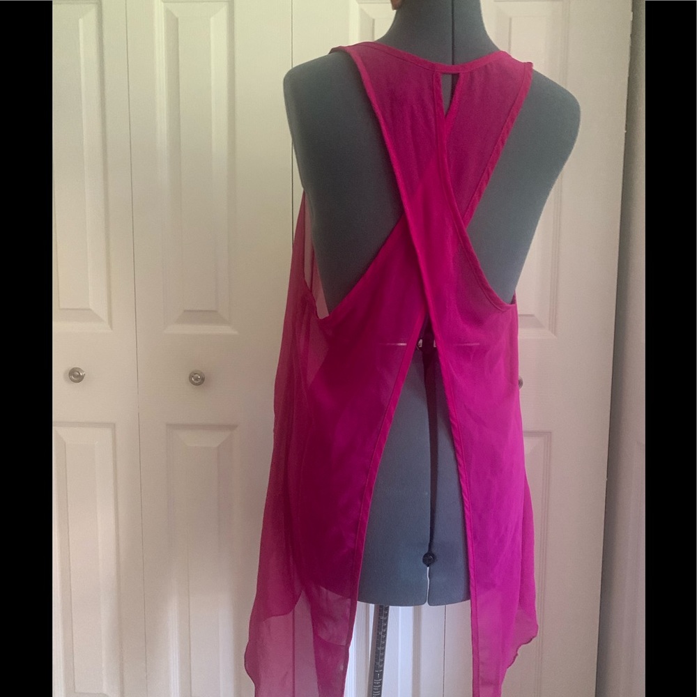 Open Back Criss-Cross Sheer Top